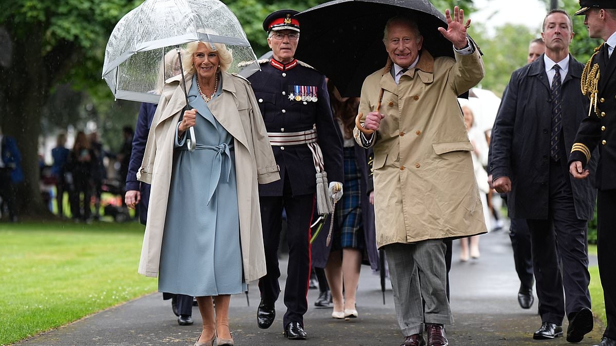 Smiling through the reign - King Charles braves summer downpour during Scotland visit