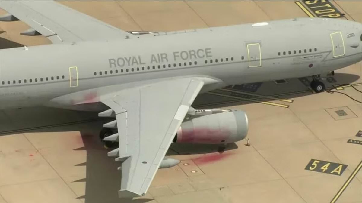 BREAKING NEWS Four people charged by terror police after £7million worth of damage done to two aircraft at RAF Brize Norton 'by Palestine Action'