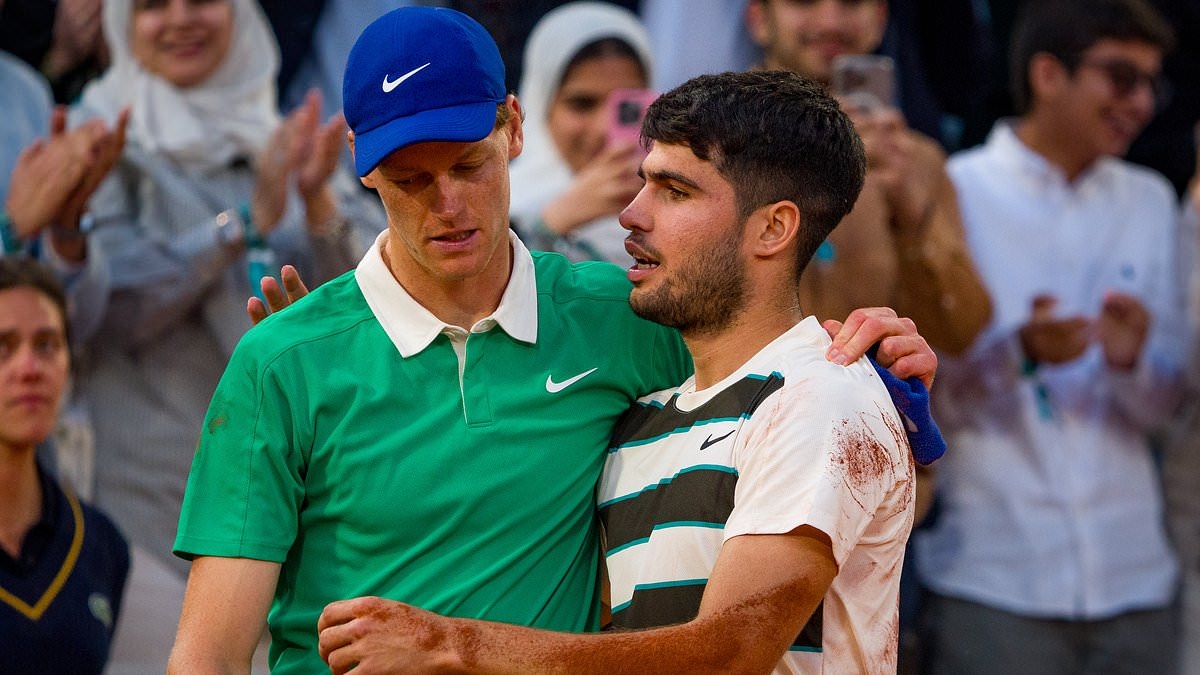 Jannik Sinner's coach reveals world No1 broke his strict diet after heartbreaking French Open final loss to Wimbledon rival Carlos Alcaraz