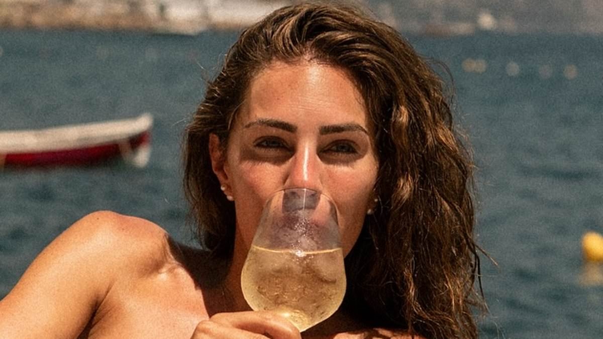 Lydia Millen displays her incredible physique in a bandeau swimsuit as she lives la dolce vita in the Amalfi Coast