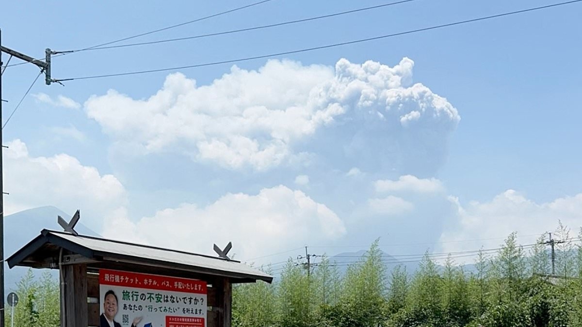 VOLCANO erupts in Japan as country heads towards date of 'mega disaster' predicted by 'Baba Vanga' prophet and is hit by earthquake