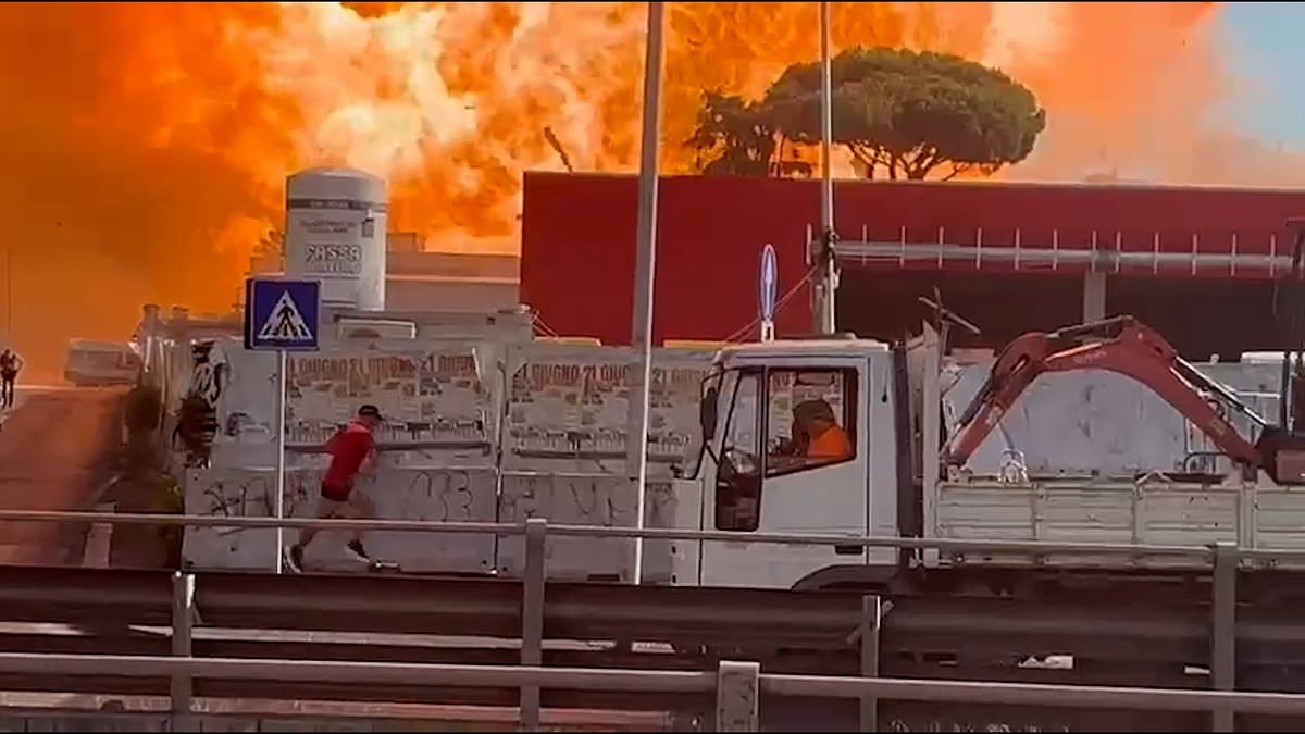 'It looked like hell': Dozens injured in huge explosion in Rome 'after truck hit pipeline at petrol station'