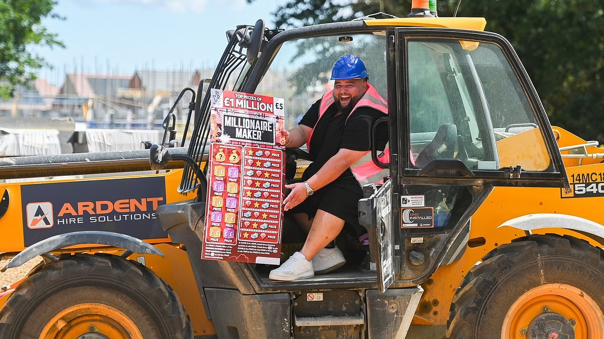 Builder who won £1million on lottery scratchcard swaps his forklift for a Range Rover Sport and books holiday to Barbados