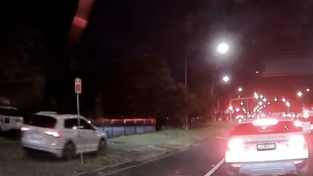 Dramatic scenes as teens in an allegedly stolen Volkwagen lead police on wild chase in peak hour traffic
