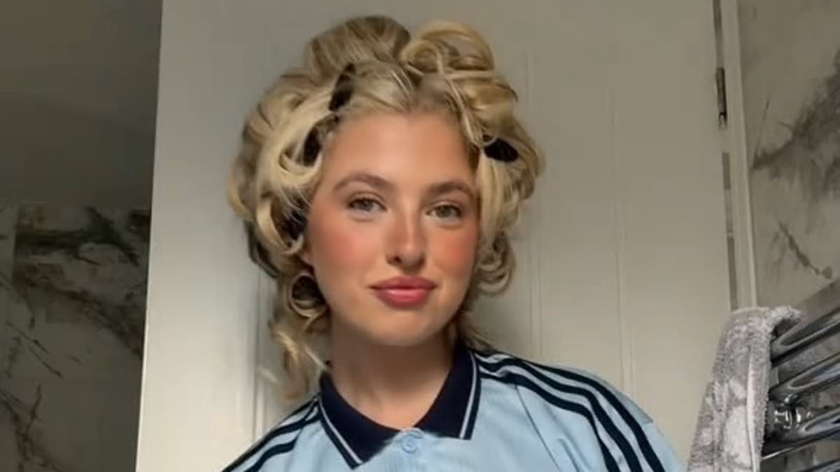 Noel Gallagher's daughter Anais sports an Oasis polo shirt and curls her hair as she gets glammed up for the band's first reunion show in Cardiff