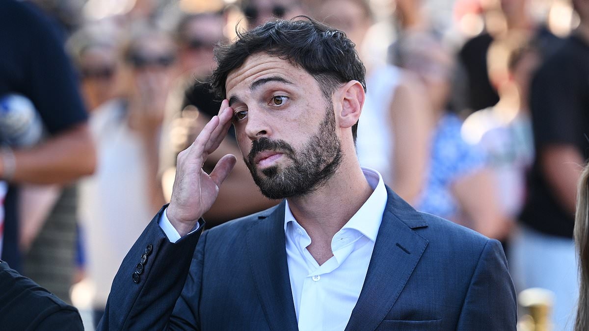 Bernardo Silva gives emotional interview at Diogo Jota's funeral - and says his Portugal team-mate will 'always be in our hearts'