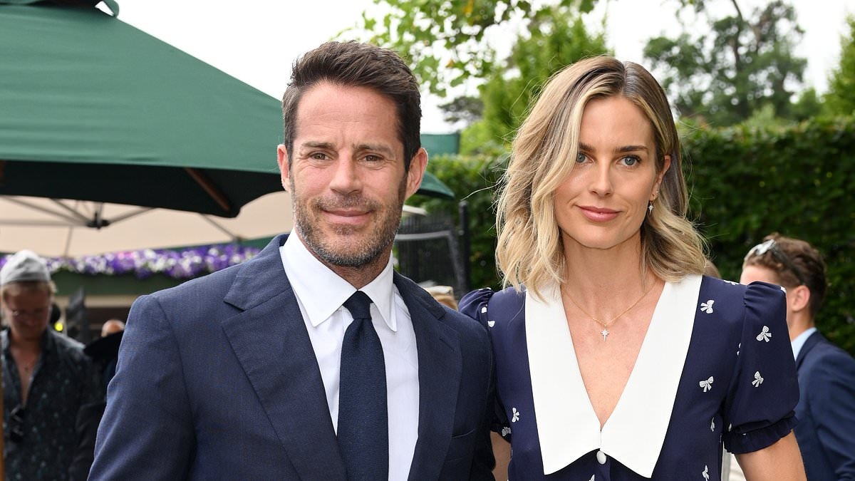 Jamie Redknapp joins his stunning wife Frieda as well as chic Binky Felstead and Alex Jones as they led the celebrities at day six of Wimbledon