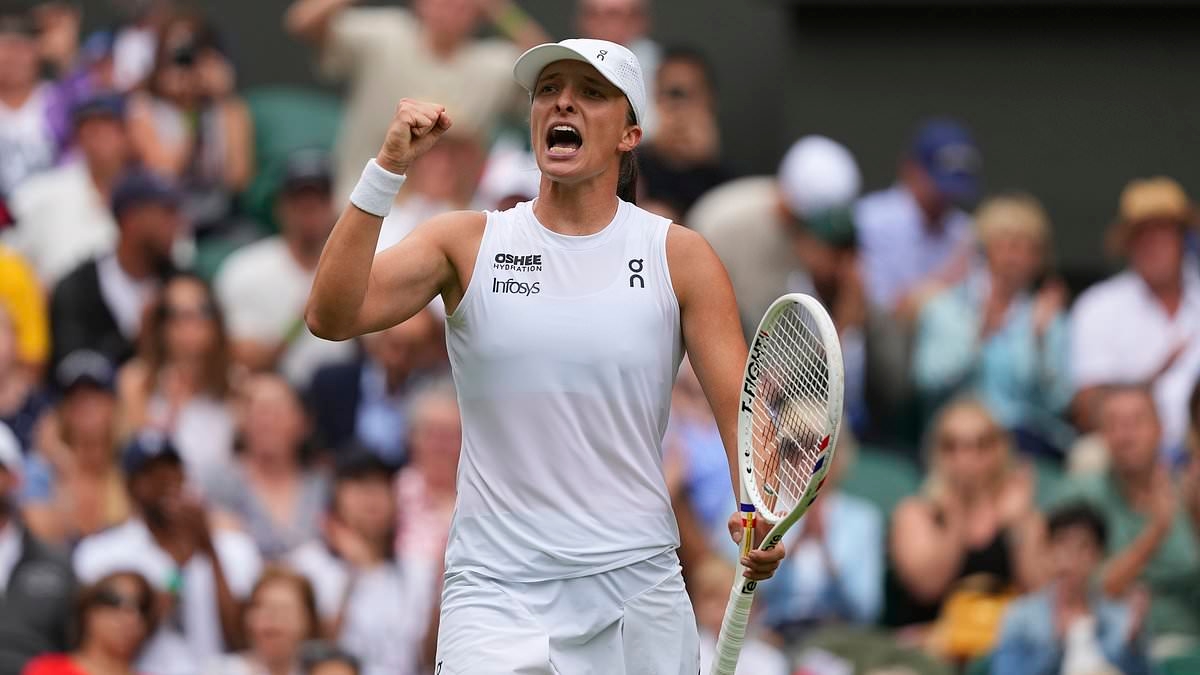 Tennis star Iga Swiatek stuns fans with bizarre twist on Wimbledon classic strawberries and cream snack after reaching fourth round