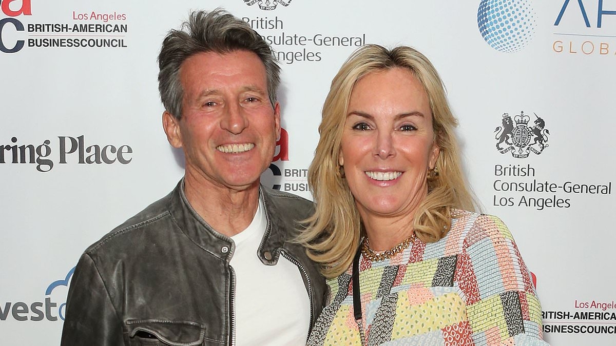 Back on track after break-up, Seb Coe and his glamorous Los Angeles fiancee - as 68-year-old Olympian is set to wed for the third time