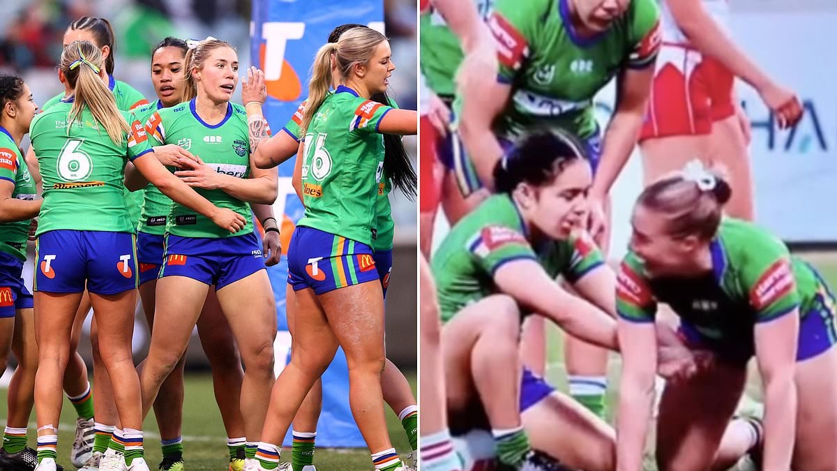 Canberra Raiders stars produce one of the most ridiculous try celebrations ever seen during NRLW season-opener