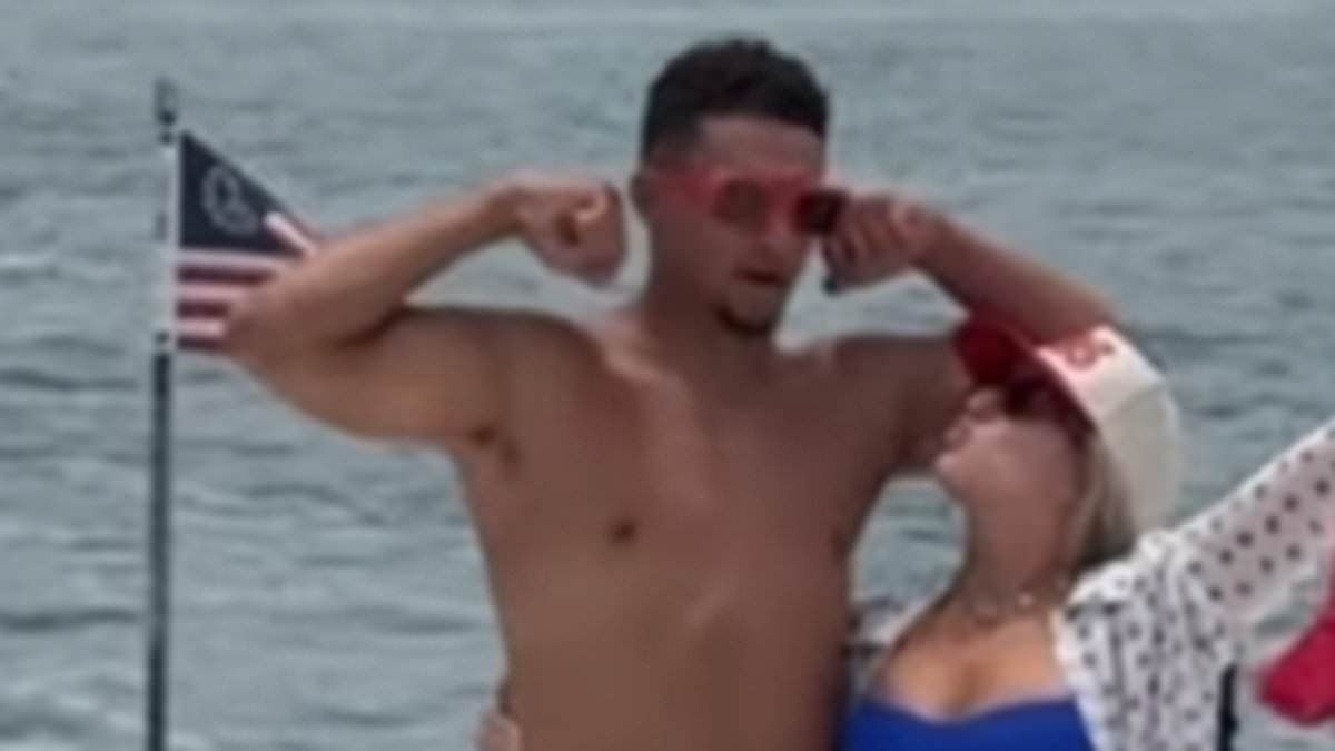 Patrick Mahomes turns heads with Fourth of July party celebrations as Chiefs star shows off 'dad bod' again