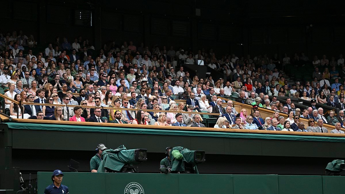 Who's who in the Wimbledon royal box on day seven? Pundit Chris Kamara and cricket legend Brian Lara lead the sporting heroes in the crowd at SW19