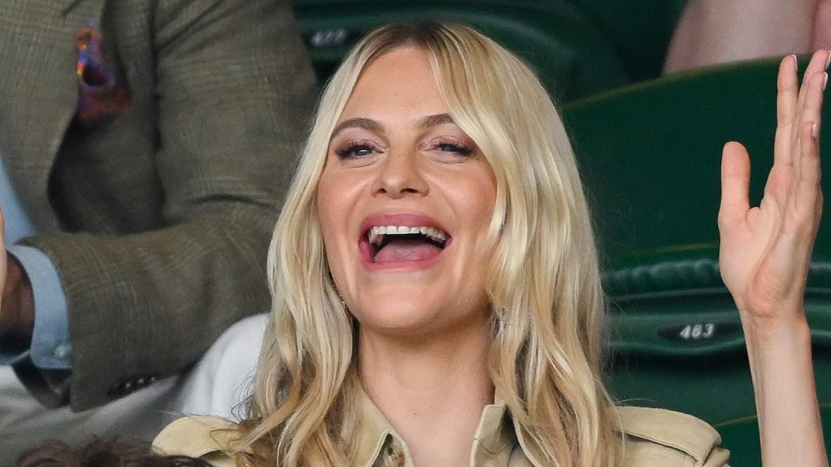 New mum Poppy Delevingne makes glam appearance at Wimbledon two weeks after giving birth to her first child