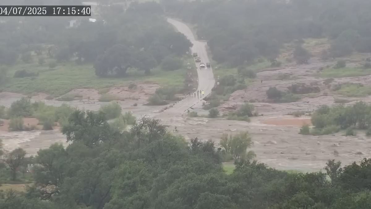 Chilling timelapse video shows how Texas river of death swelled 30ft in 45 minutes before washing scores of people away to their death