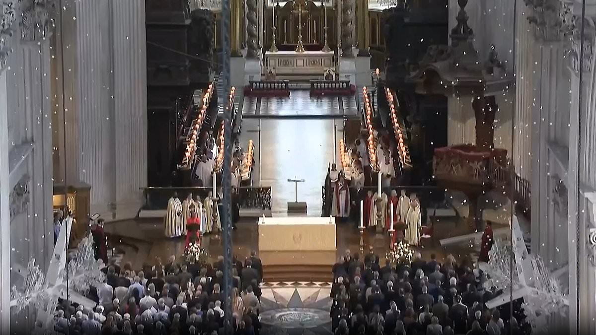52,000 petals fall in St Paul's to remember 52 victims of 7/7 bombings 20 years on