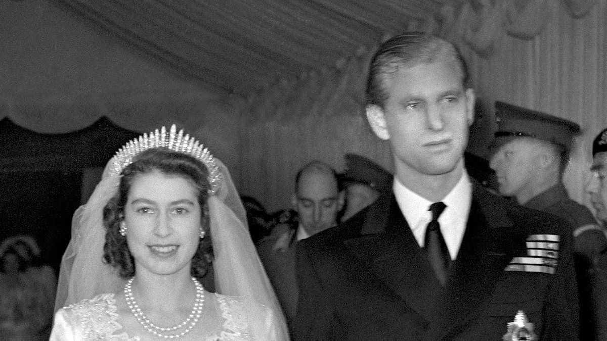 Piece of Queen Elizabeth and Prince Philip's wedding cake from 1947 is sold after being hidden in drawer for decades - and it's new owner intends to eat it