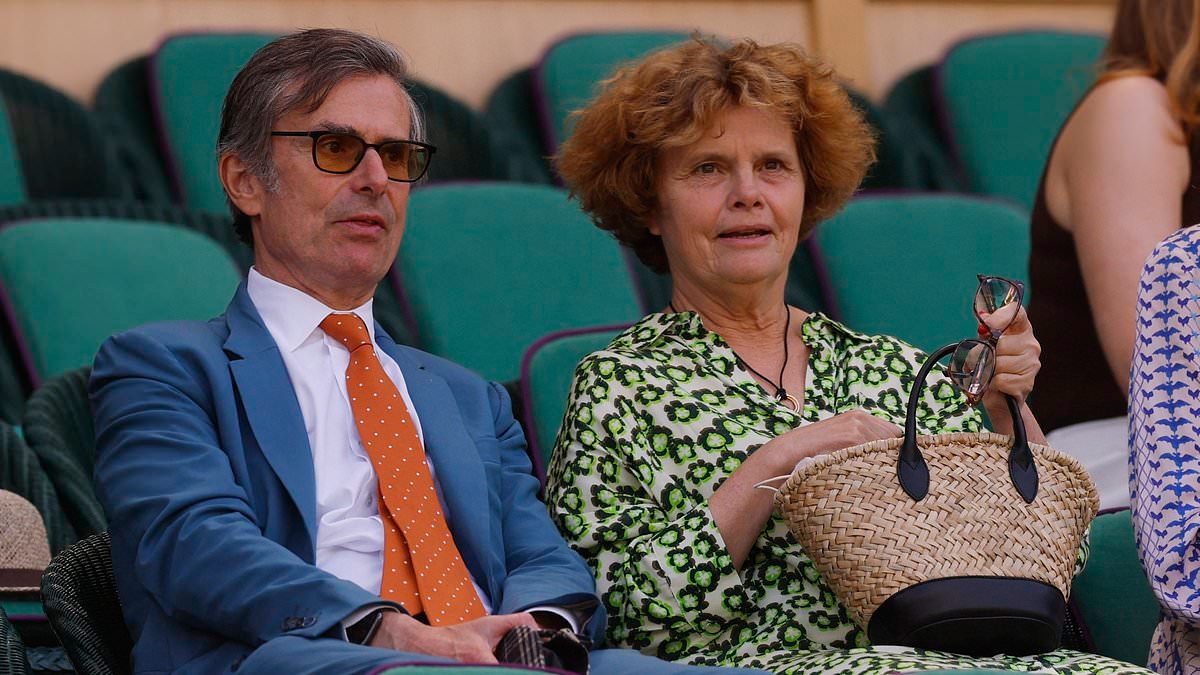 Huw Edwards' wife appears in Wimbledon's royal box: TV producer Vicky Flind joins Robert Peston in her first public appearance since disgraced BBC star's fall from grace