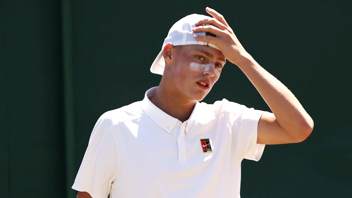 Cruz Hewitt fumes at his tennis legend dad, Lleyton, as the young Aussie star suffers hot-tempered Wimbledon defeat