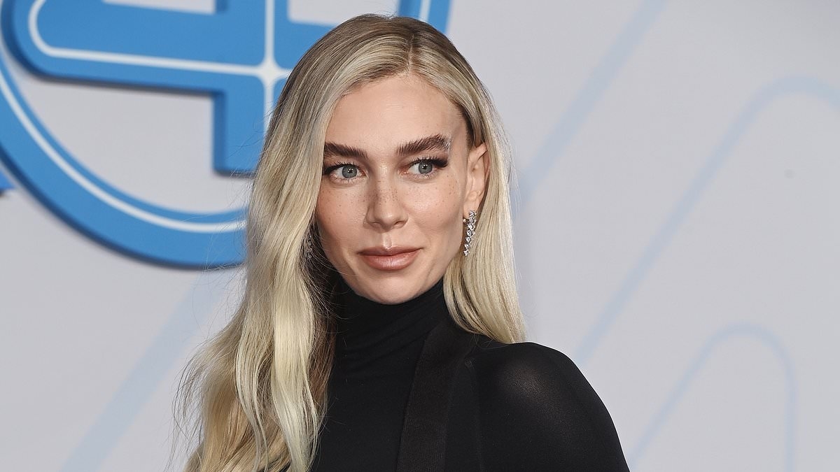 Pregnant Vanessa Kirby cradles her baby bump in a sleek black dress as she joins her co-stars at the Fantastic Four: First Steps fan event in Germany