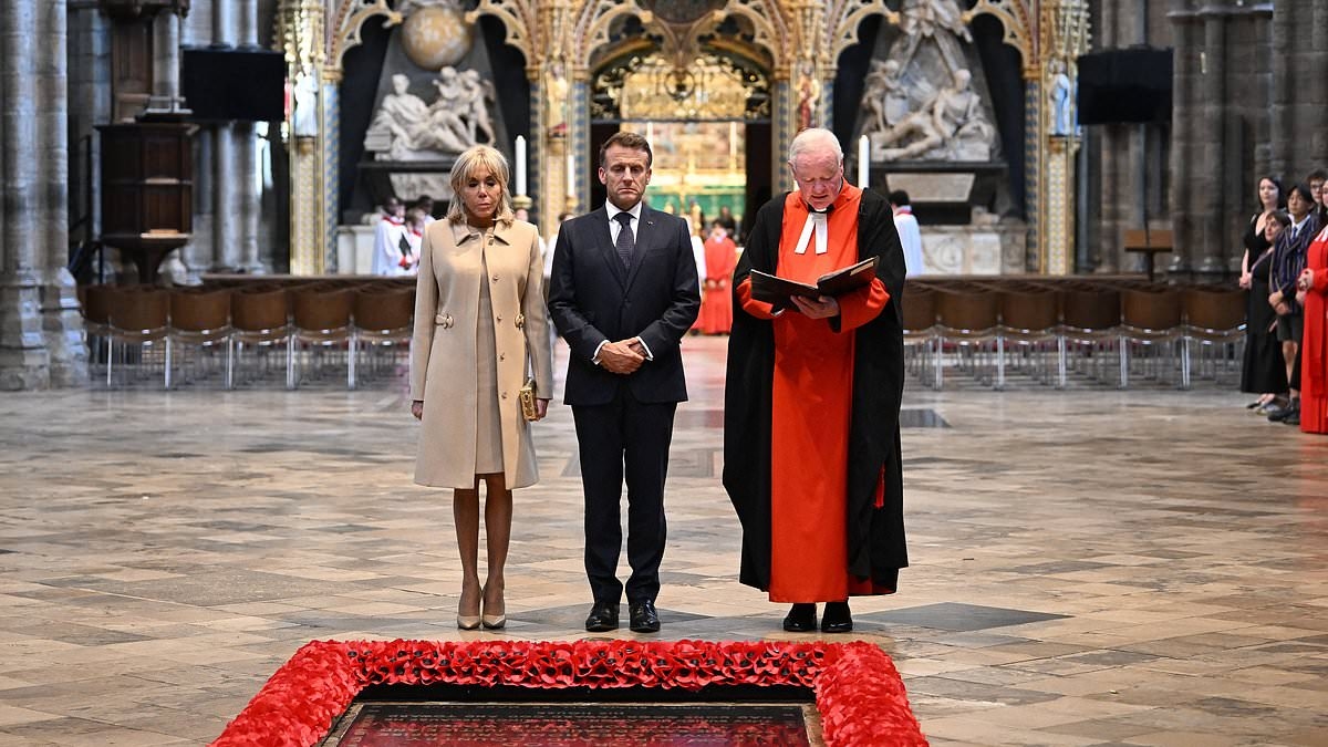 Macron and wife Brigitte put on a united front