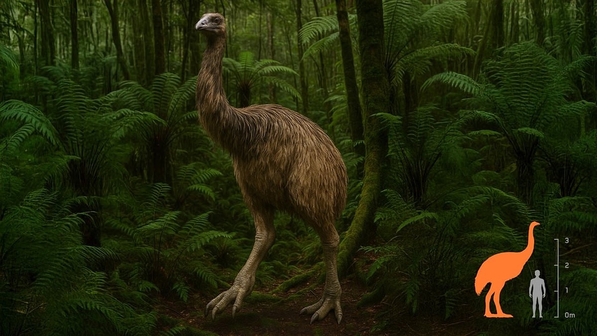 Company attempting to bring back woolly mammoth turn their sights to the giant moa - a 3.6 metre-tall bird that weighed 230kg