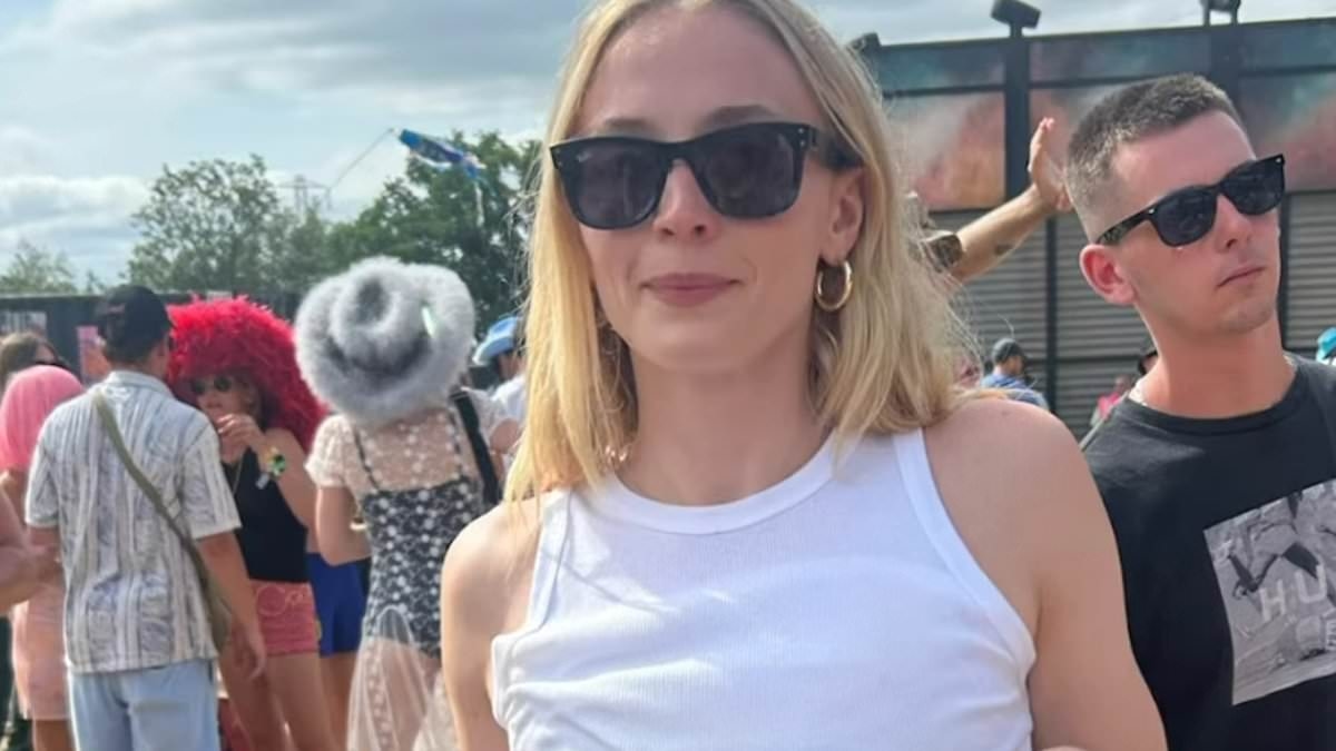 Sophie Turner goes braless while showcasing her abs in slew of snaps from her wild weekend with pals at Glastonbury