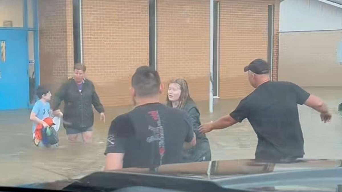 Fresh flooding hell as Oklahoma boys and girls club race to escape biblical torrent a week after Texas storm