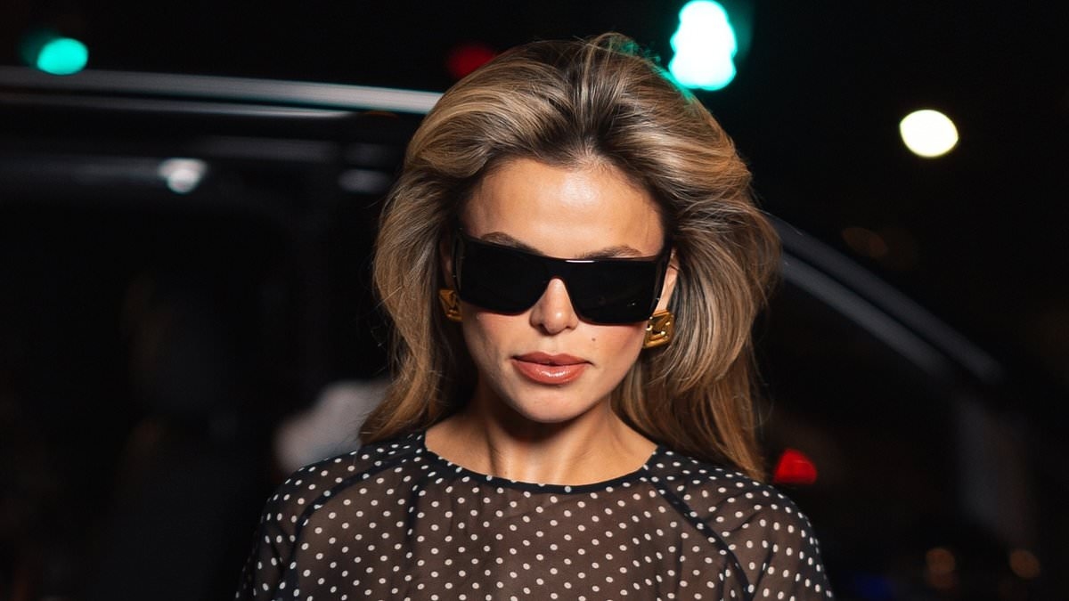 Brooks Nader goes braless AGAIN in another racy sheer top as she arrives at her hotel in Paris