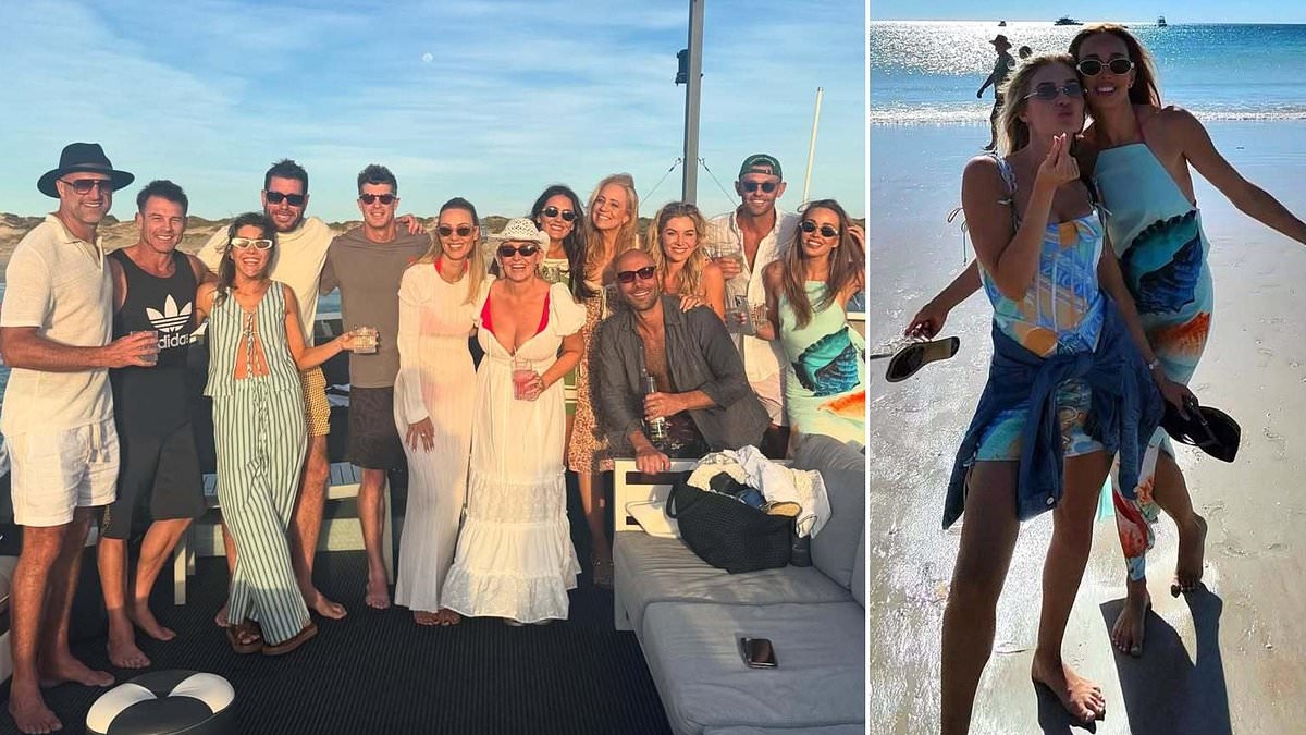 Chris Judd and Ben Cousins reunite at star-studded party in Perth