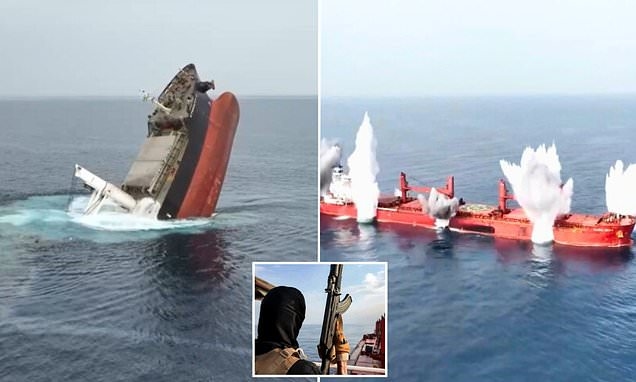 Terror grips the Red Sea: Fears grow that Houthi terrorists are more powerful than ever and could grind international shipping to a halt after sinking two ships in a week - despite Trump's vow he'd dealt with them