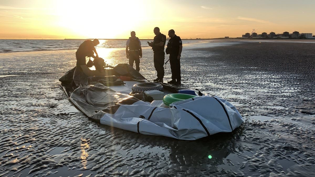 French police slash up more small boats to stop migrants crossing the Channel - but that didn't prevent 900 coming over in last two days