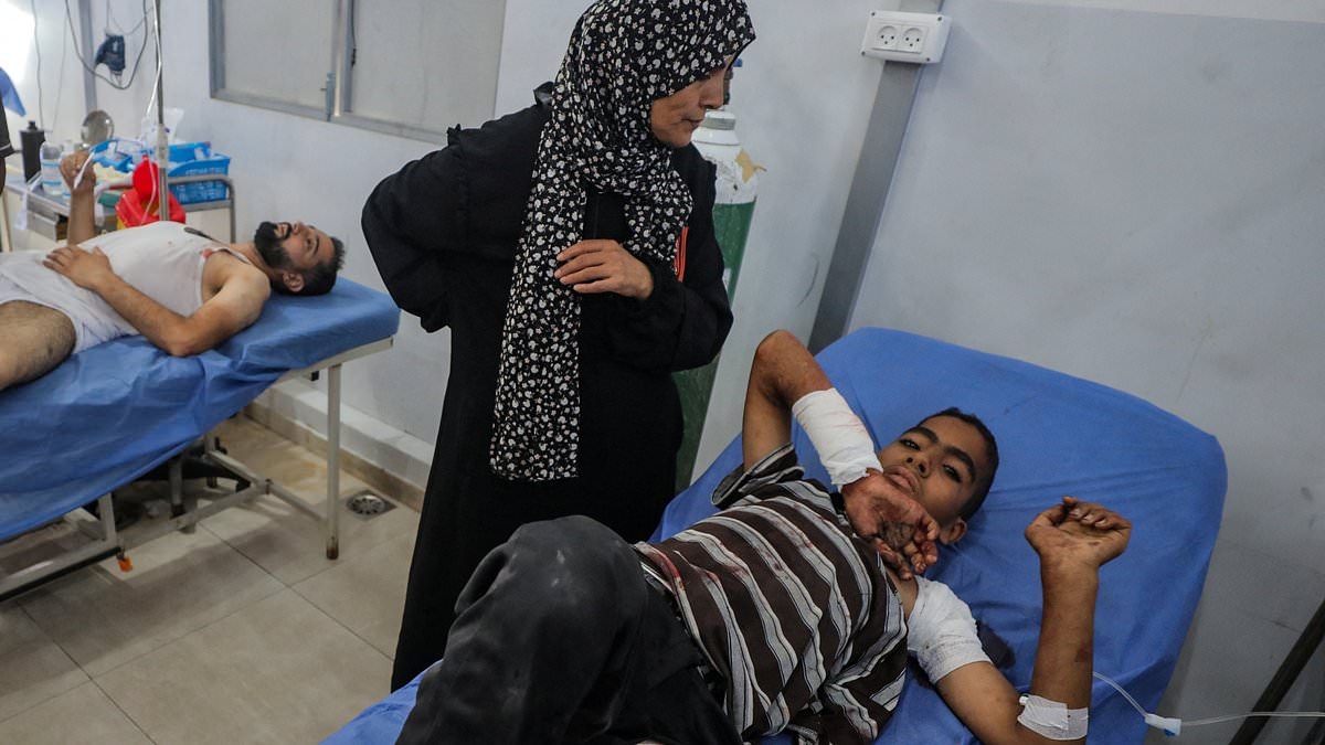Six children among the dead after Israeli missile 'error' sees strike hit crowds of people queueing for water in Gaza