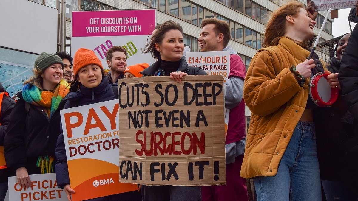 Labour accused of 'crocodile tears' over junior doctors strike as ministers criticise medical union for low turnout in ballot - but Rayner's flagship Bill will make walkouts even EASIER