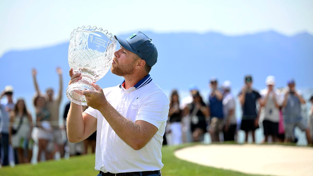 Hockey star Joe Pavelski jumps into Lake Tahoe after winning star-studded $750,000 celebrity golf tournament