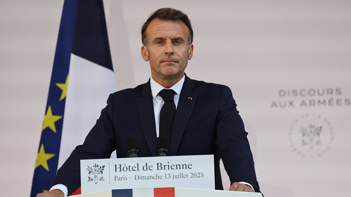 French President Emmanuel Macron says Europe's freedom is under its greatest threat since 1945