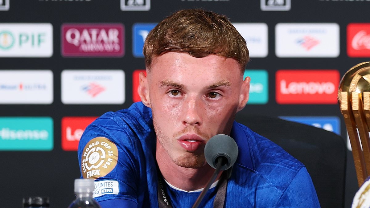 Cole Palmer breaks silence on viral Donald Trump moment after being left unimpressed as president gatecrashed Chelsea's celebrations