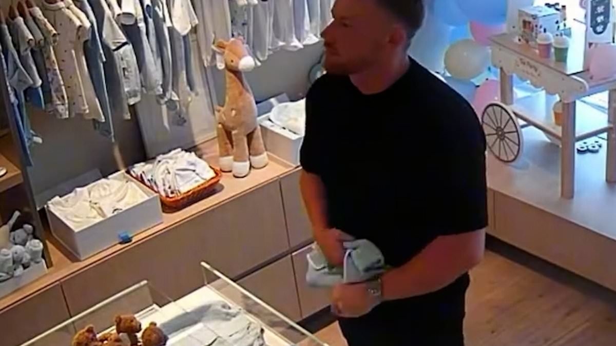 Moment man and woman shoplifters steal BABY clothes from one of Kate Middleton's favourite boutiques