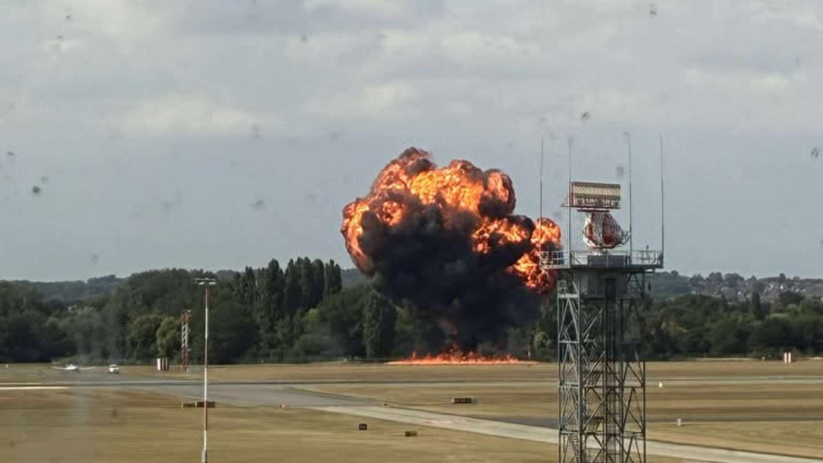EXCLUSIVE Southend Airport plane crash witness says jet 'corkscrewed upside down' before exploding on impact - as airport remains shut and flights cancelled