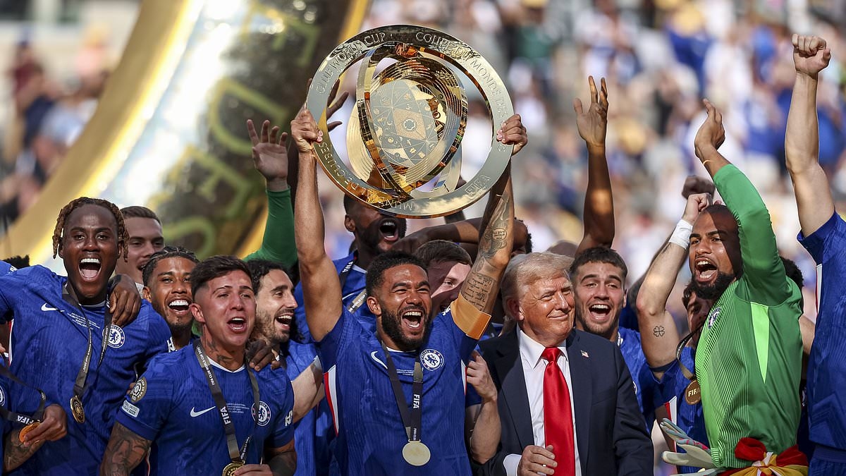 FIFA rule broken in Club World Cup final as Donald Trump gatecrashes Chelsea's trophy lift and tensions boil over after the final whistle