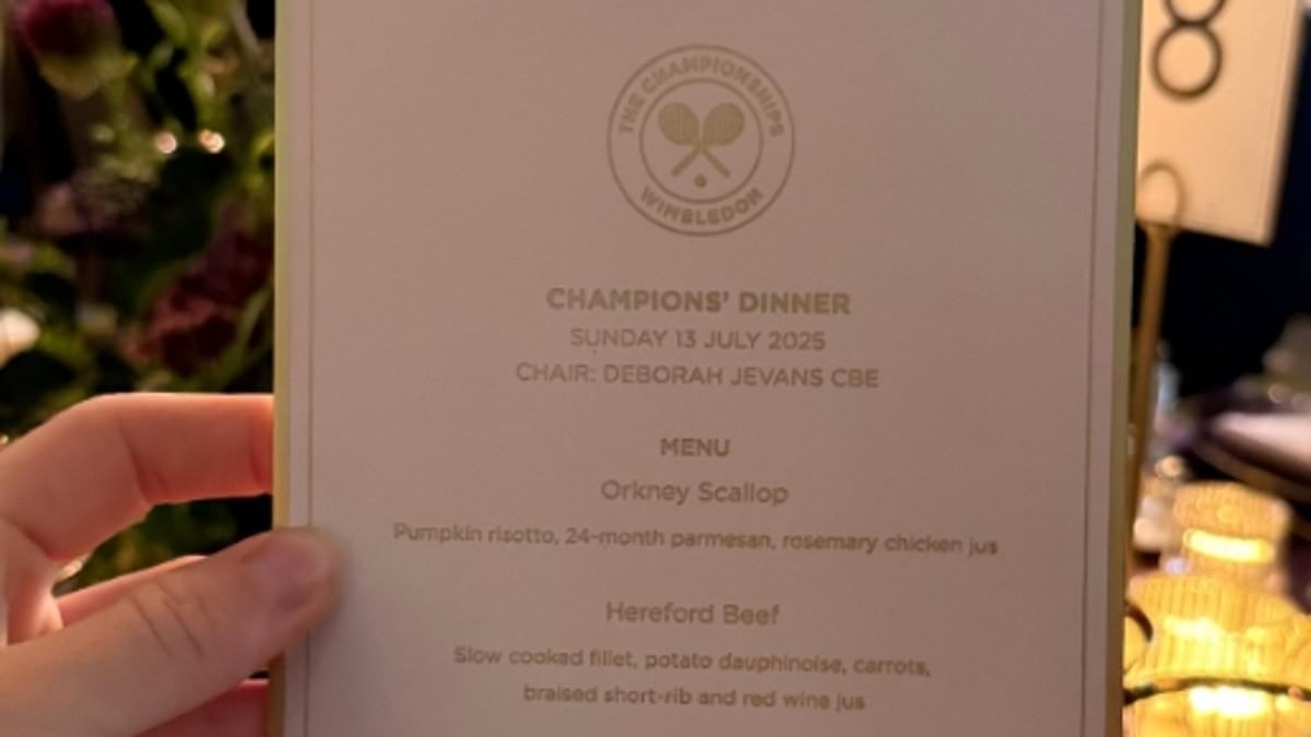 Inside the menu at Wimbledon's star-studded Champions' Dinner as Jannik Sinner and Iga Swiatek celebrate in style