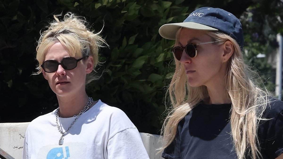 Kristen Stewart and wife Dylan Meyer twin in shorts for a low-key lunch date