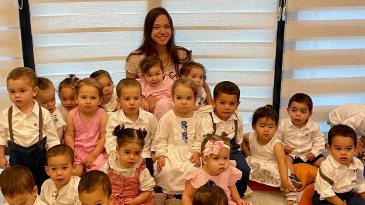 Influencer who had 21 surrogate babies with her murderer husband makes a dramatic comeback: Mother, 27, who 'disappeared' for 2 years throws a lavish party to celebrate her husband, 60, being freed from prison