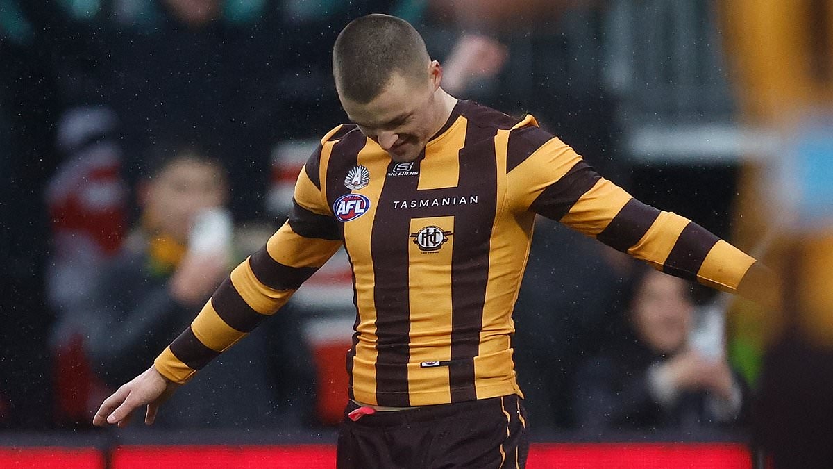 Jack Ginnivan mocks Ken Hinkley with priceless celebration as Hawthorn get payback against Port Adelaide