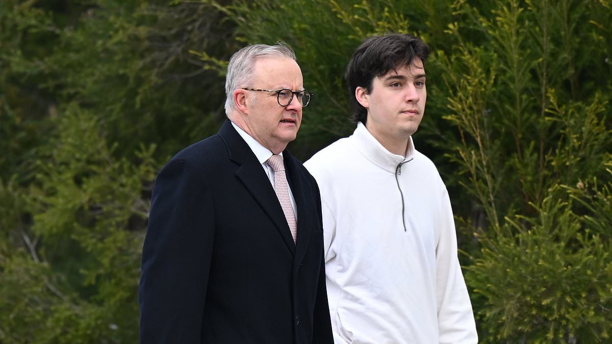 Anthony Albanese brings his son Nathan to work as Parliament returns