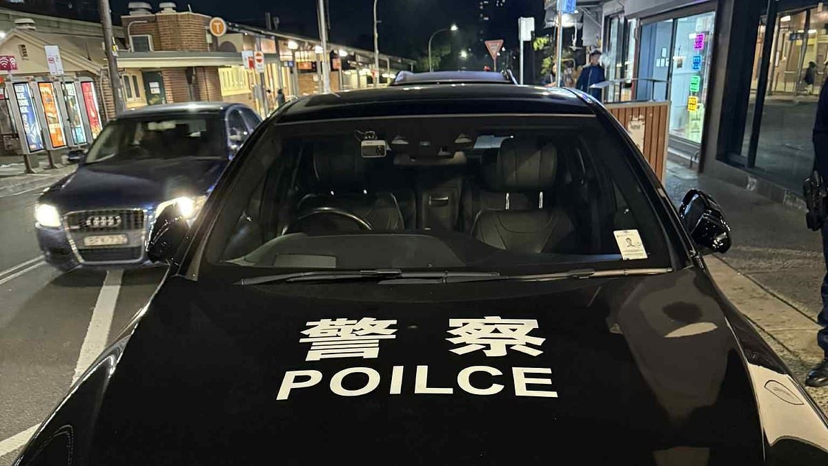 Unsettling sight on Aussie streets as cops allegedly make disturbing discovery in the boot of a 'Chinese Police' car