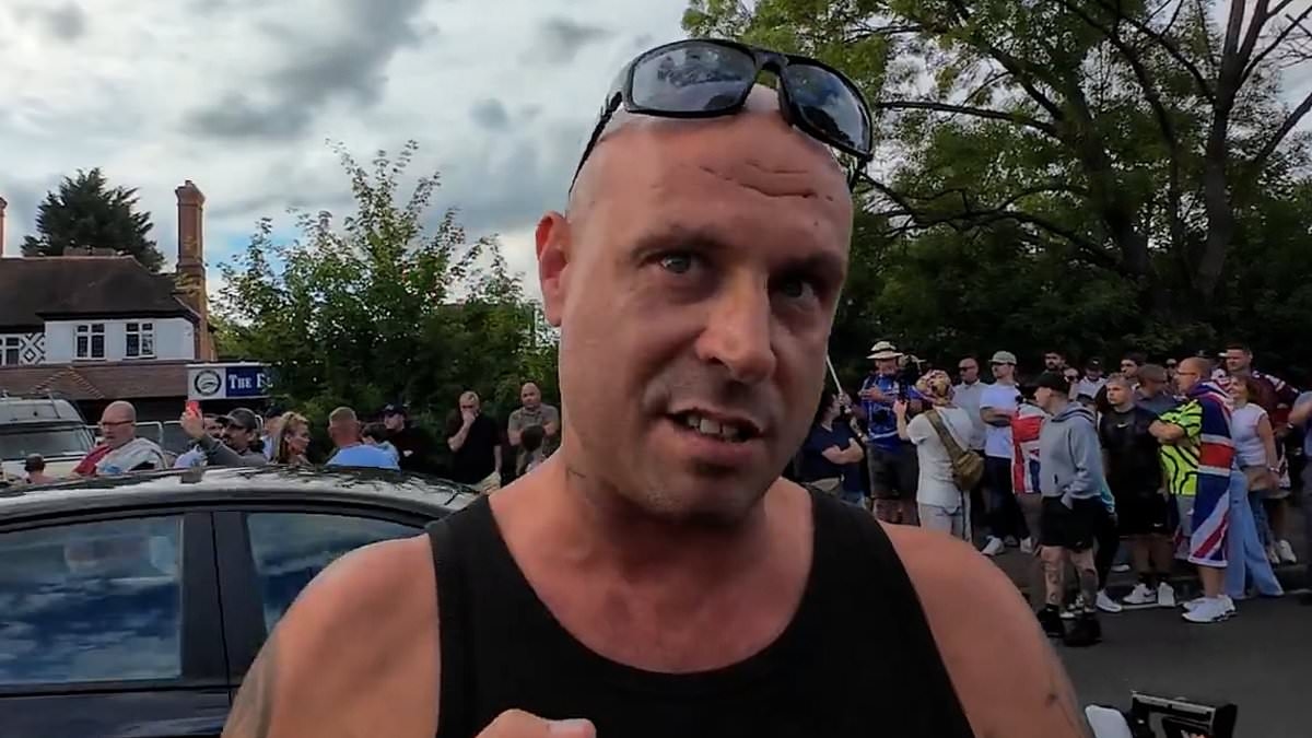 Protester who had 'teeth knocked out' at Epping migrant hotel demo is back - and reveals he has GLUED them back in
