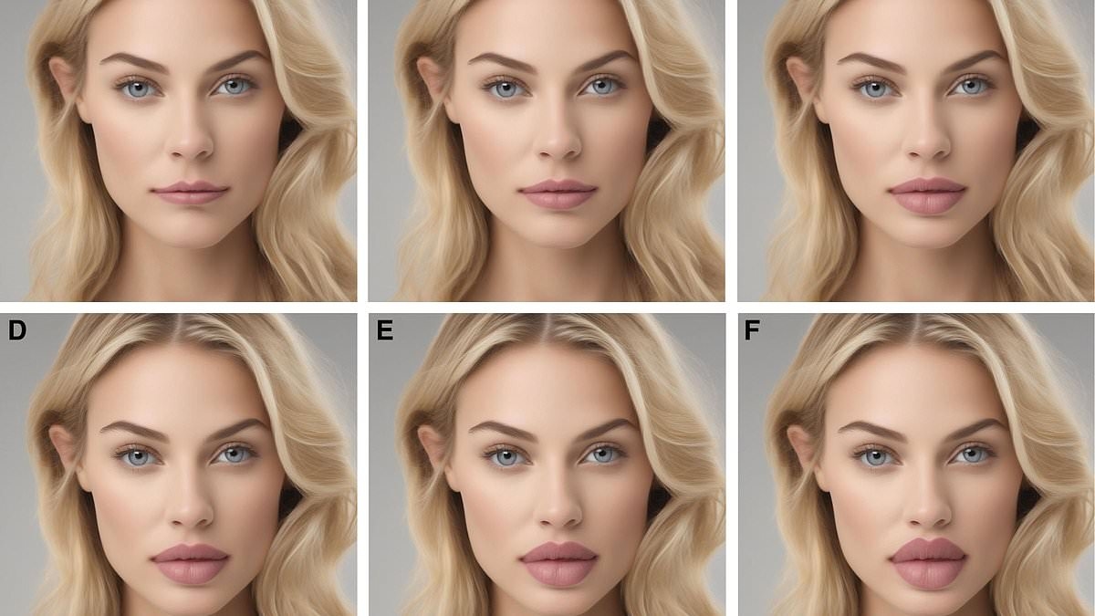 Which lips do YOU think are most attractive? Scientists reveal the most desirable pout - so, do you agree?
