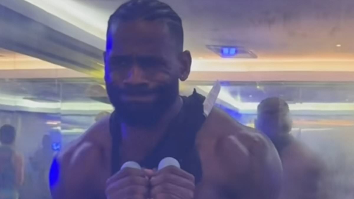 Hilarious footage shows jacked-up 'gym bros' trying out new form of exercise popular with women - and being instantly humbled