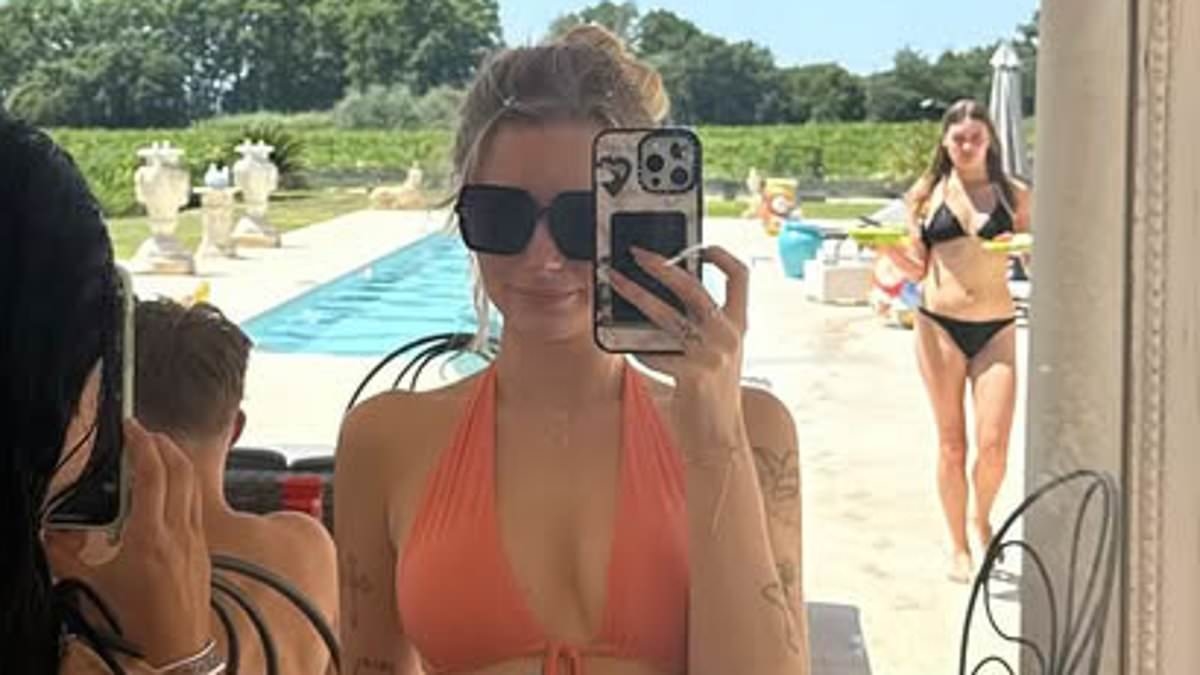 Lottie Moss shows off her incredible figure in a skimpy orange bikini as she shares sizzling holiday snap