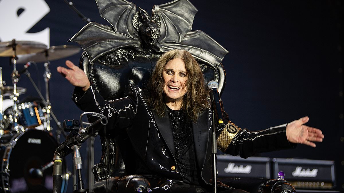 BREAKING NEWS Ozzy Osbourne's final photo: Black Sabbath star snapped beaming on stage just days before death